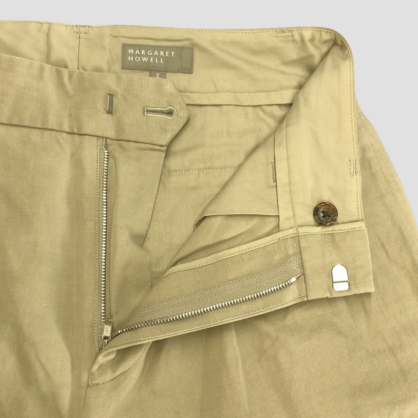 COTTON LINEN TWILL TROUSERS