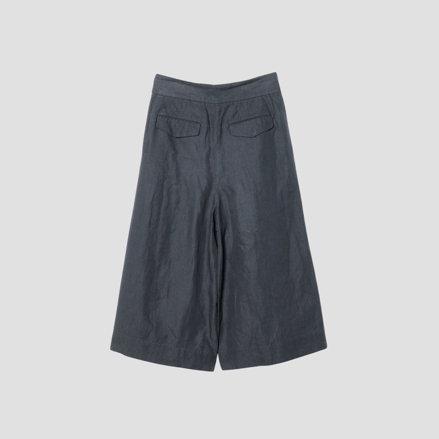 COATED LINEN PLAINWEAVE TROUSERS