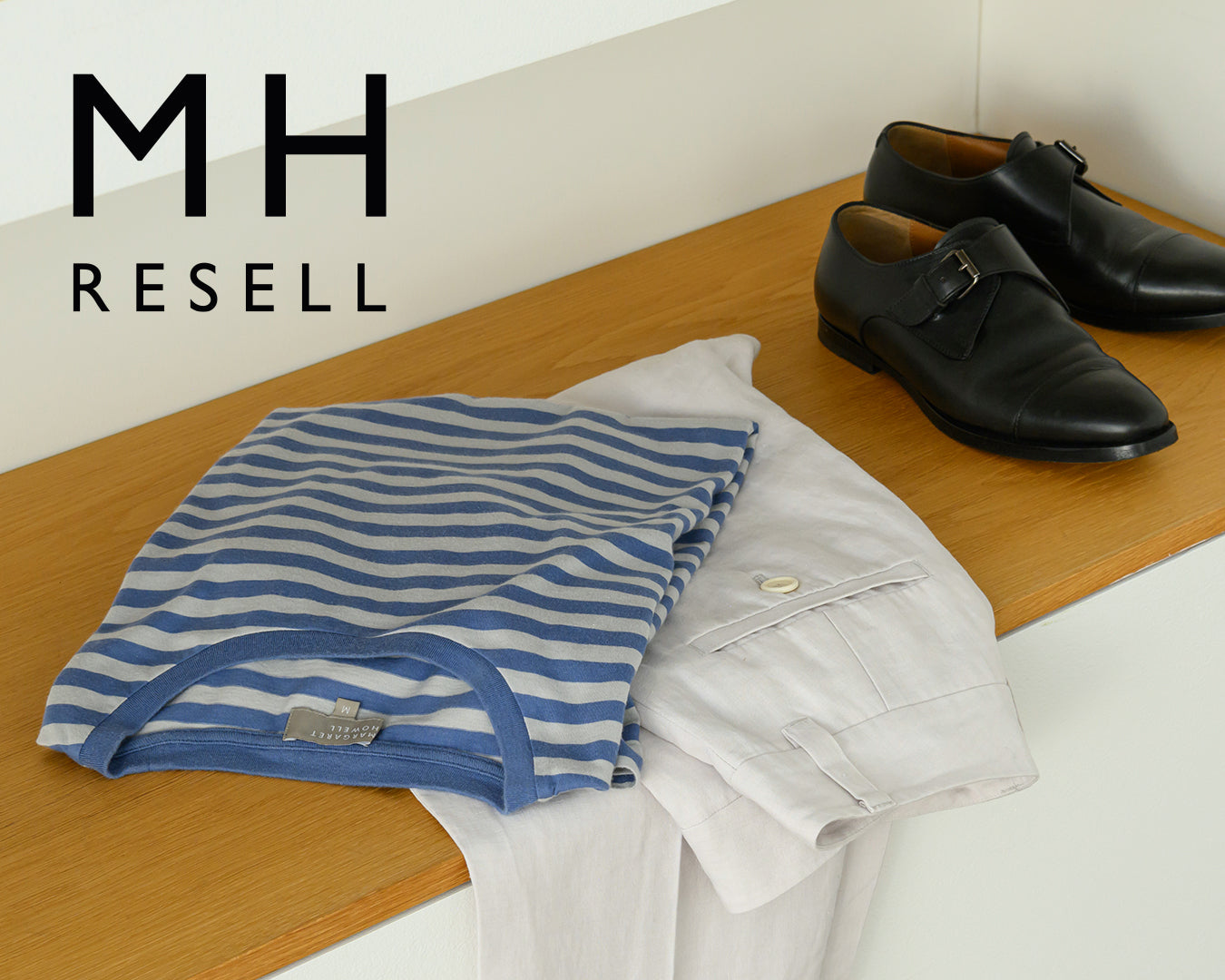 MHLマーガレットハウエル　マルチカラー　ニット　ストライプ　スコットランド製 GARMENT DYE BASIC JERSEY | MARGARET HOWELL（マーガレット