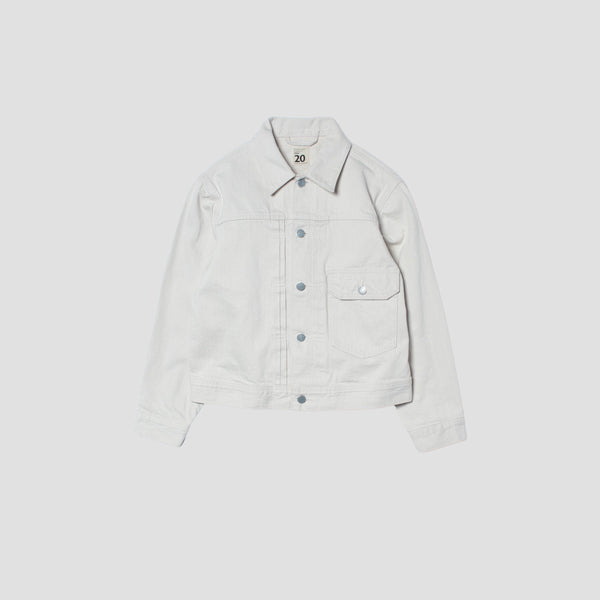 WHITE DENIM BLOUSON