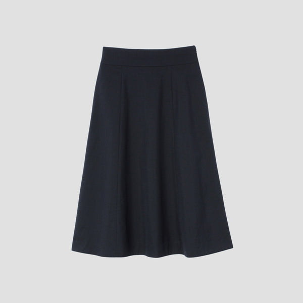 FINE WOOL POPLIN SKIRT