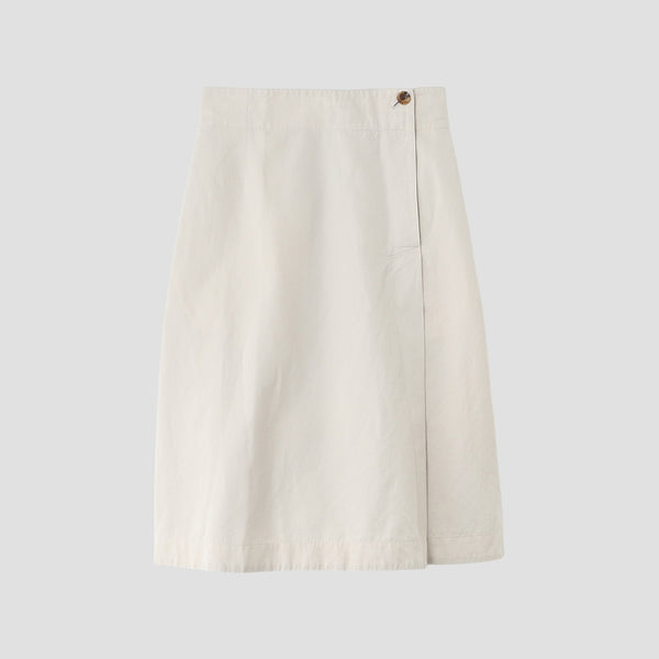 COTTON LINEN TWILL SKIRT