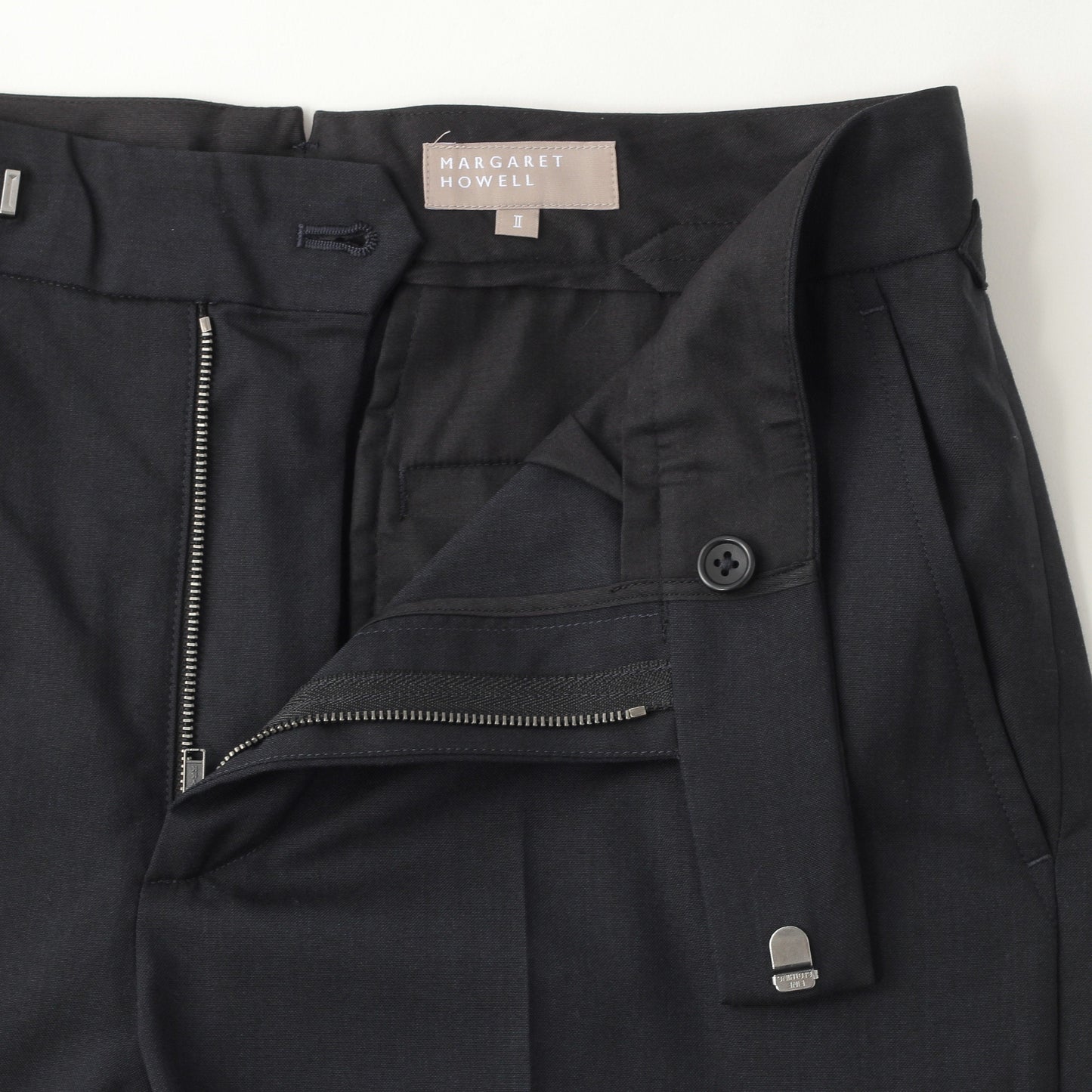 FINE WOOL POPLIN TROUSERS