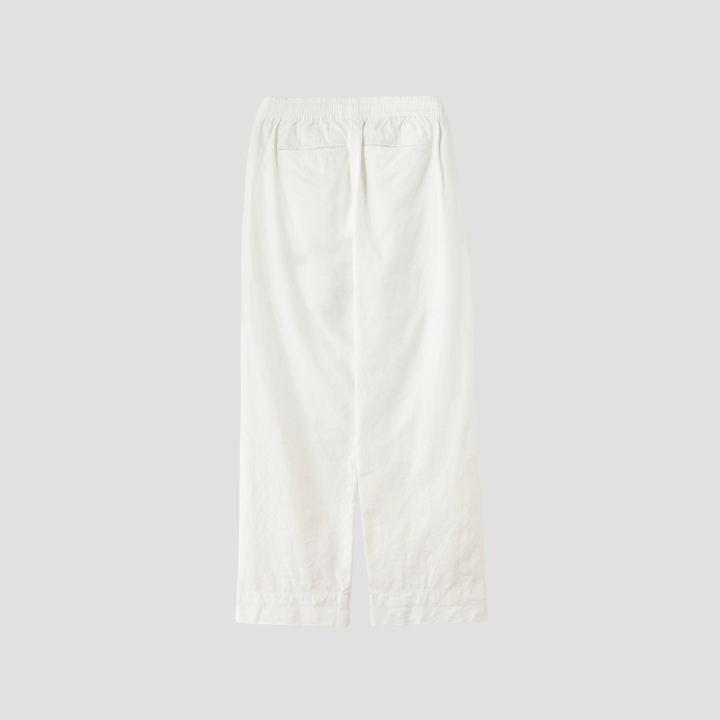 LINEN COTTON TWILL TROUSERS