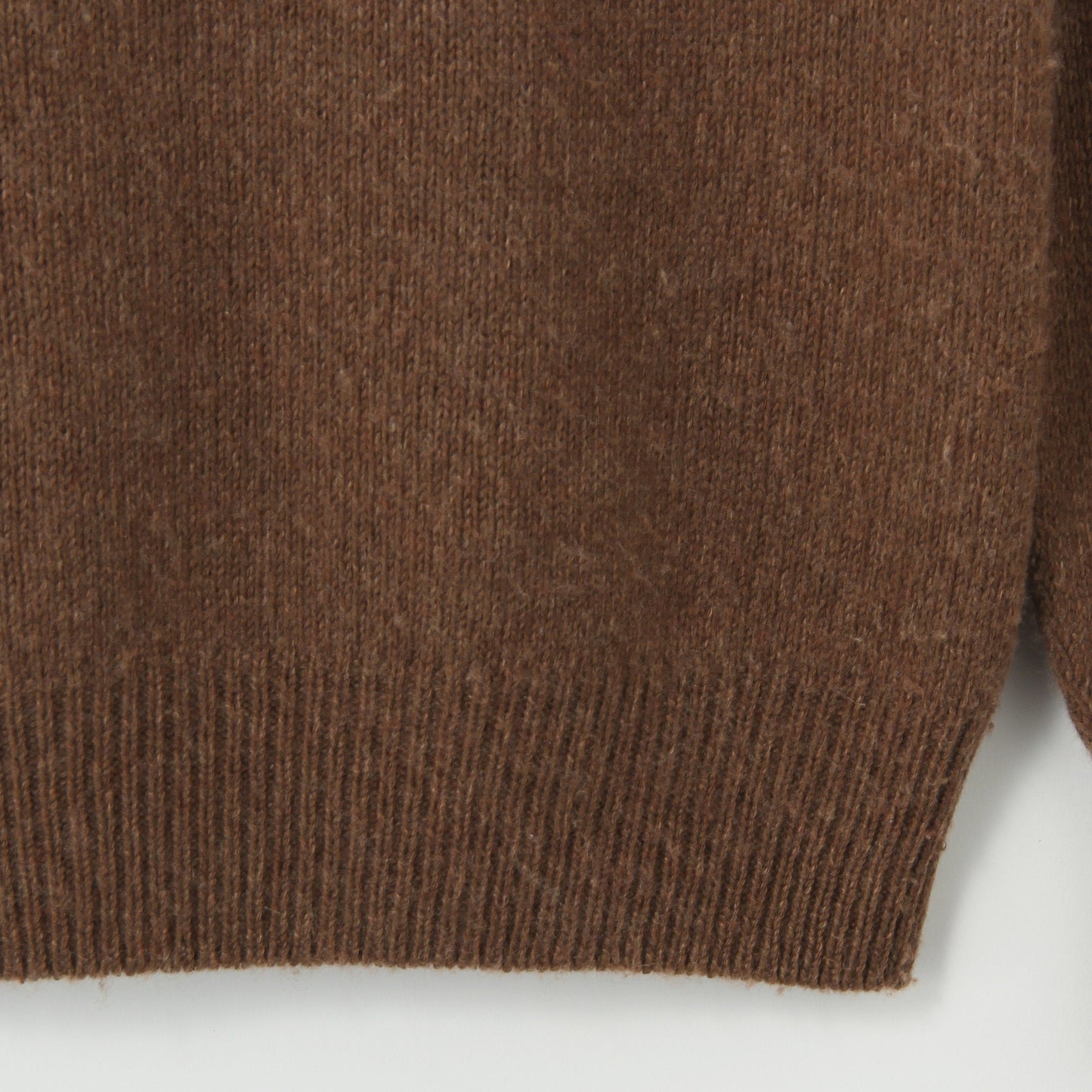 COTTON CASHMERE TWIST SADDLE CREW KNIT