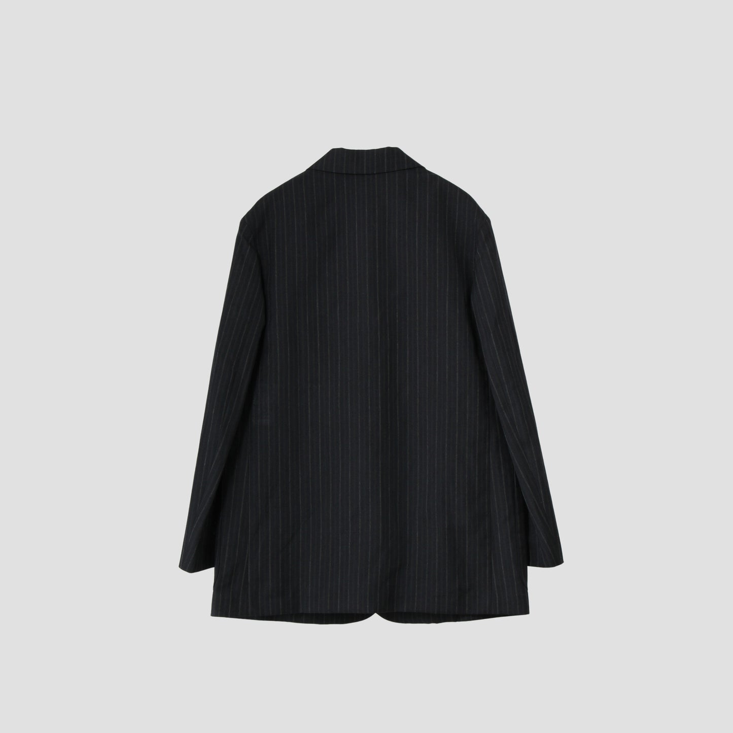 CHALK STRIPE LINEN WOOL JACKET
