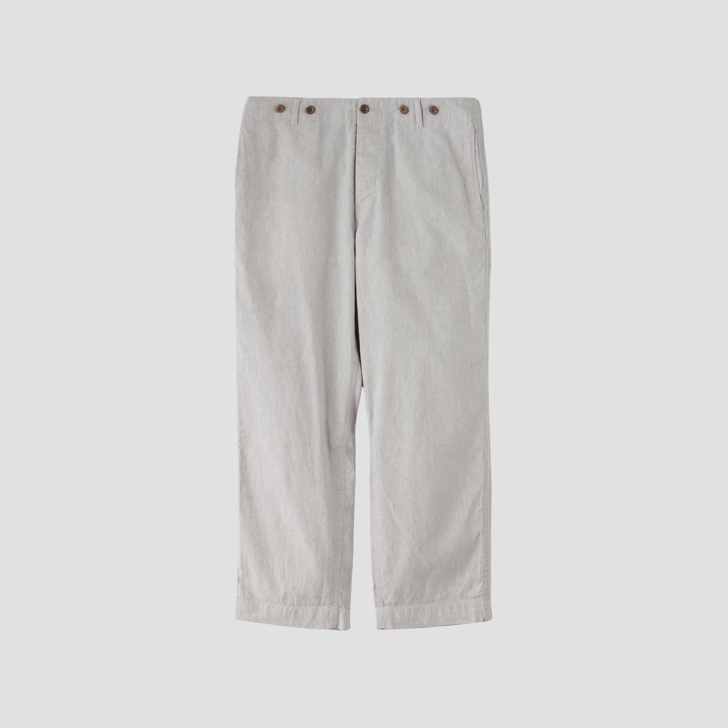 LINEN COTTON CANVAS TROUSERS