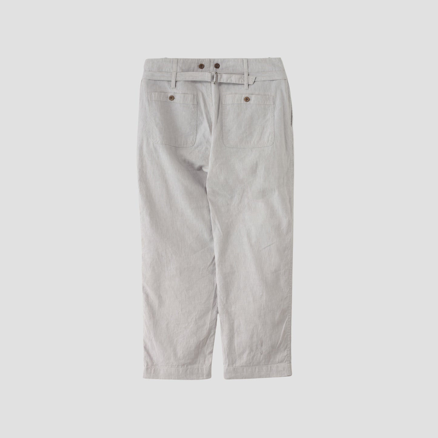 LINEN COTTON CANVAS TROUSERS