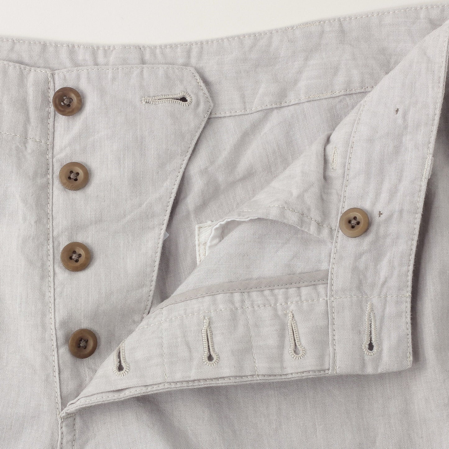 LINEN COTTON CANVAS TROUSERS