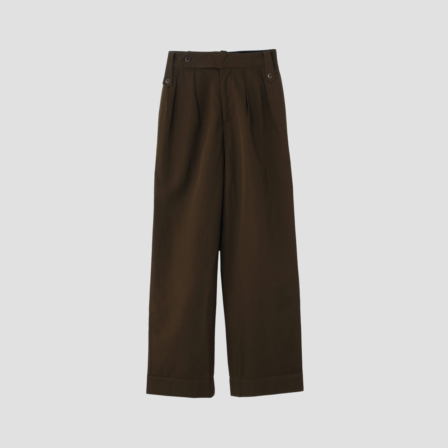 DRY WOOL TWILL TROUSERS