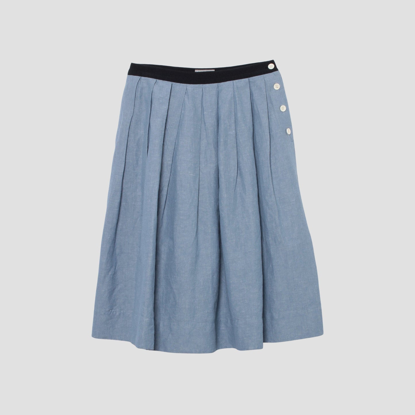 PLAIN WEAVE LINEN COTTON SKIRT