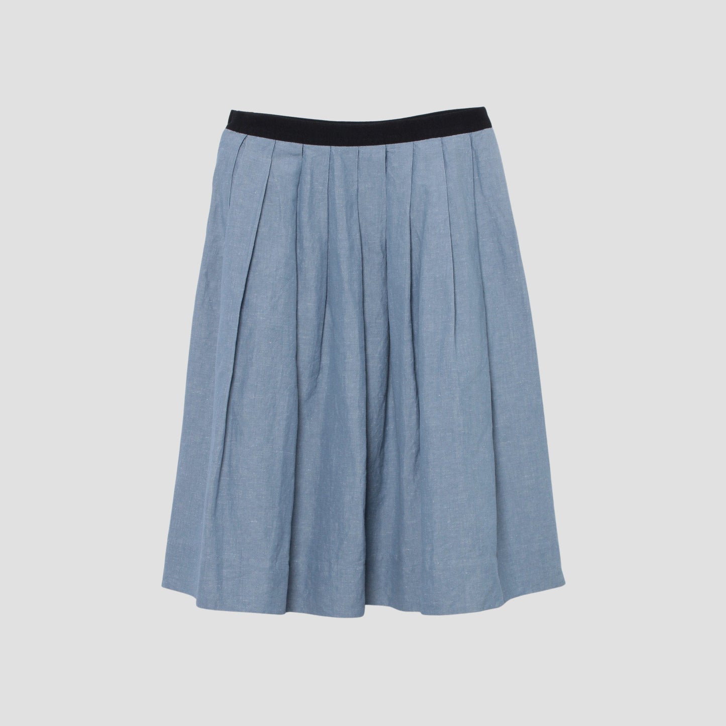 PLAIN WEAVE LINEN COTTON SKIRT