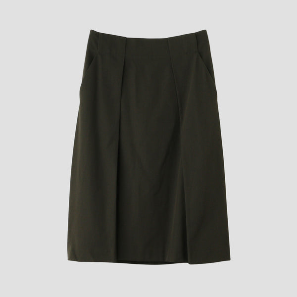 COMPACT COTTON WOOL SKIRT