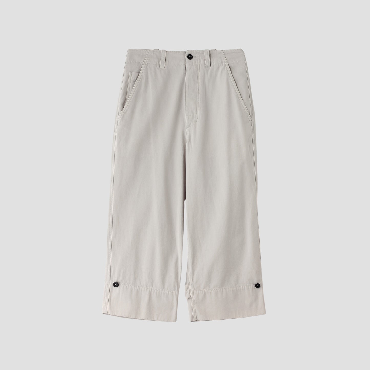 RAISED COTTON TWILL TROUSERS