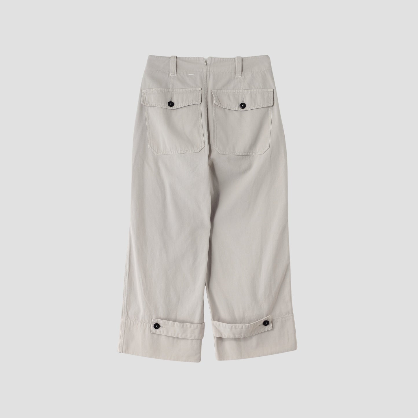RAISED COTTON TWILL TROUSERS