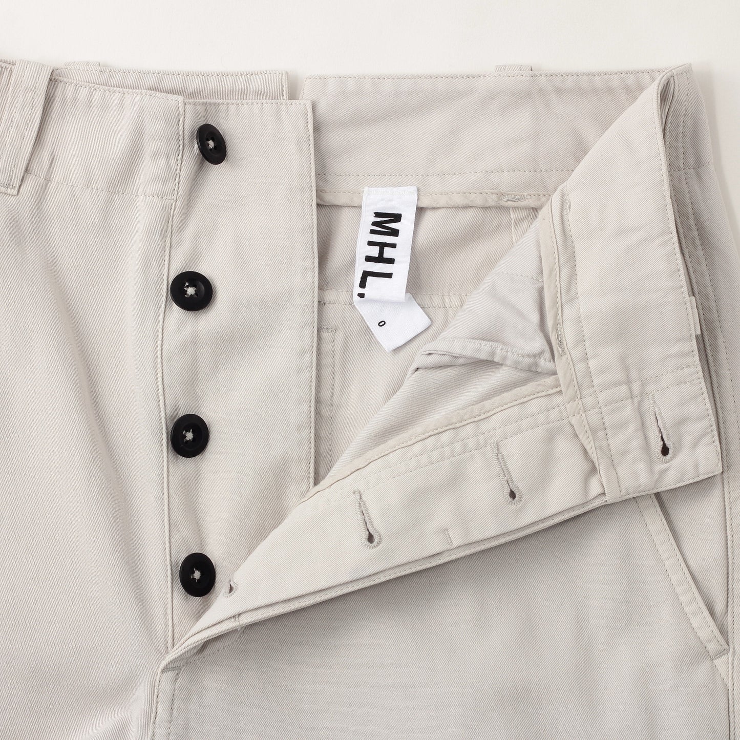 RAISED COTTON TWILL TROUSERS