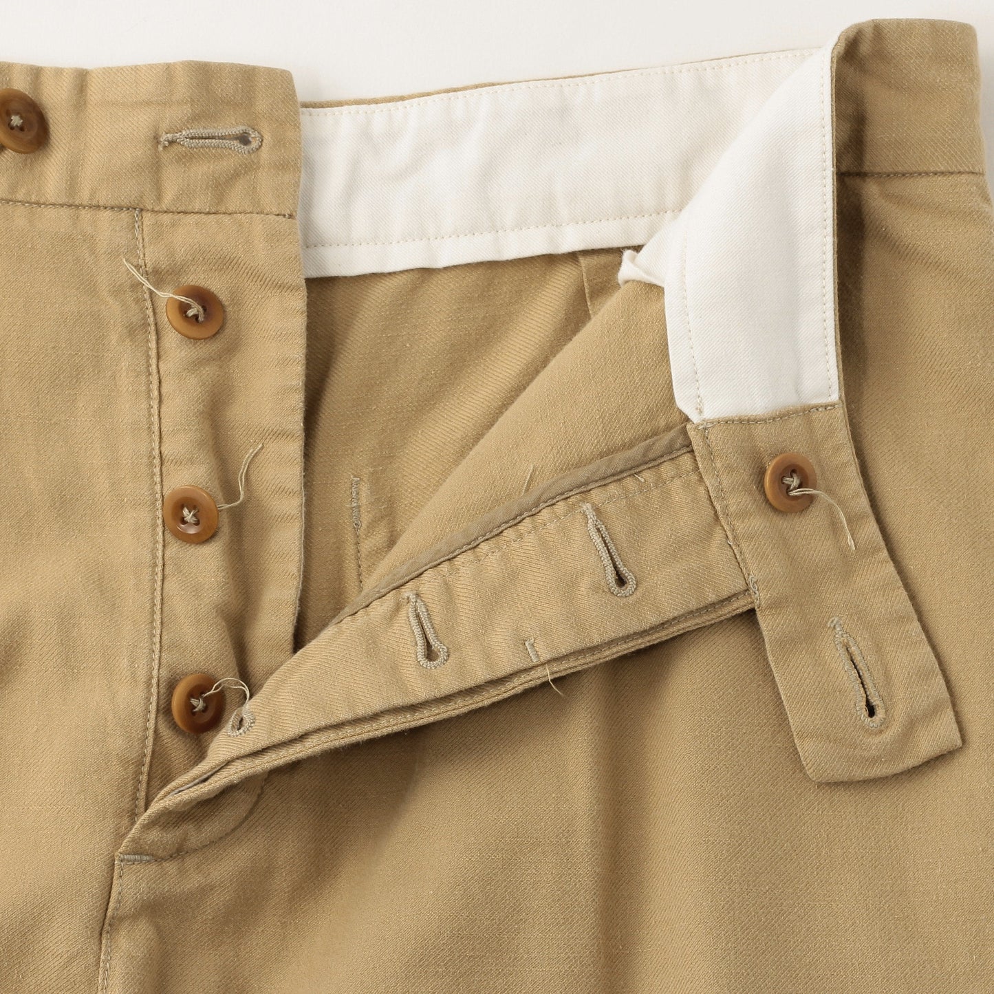 COTTON SLUB TIWLL TROUSERS