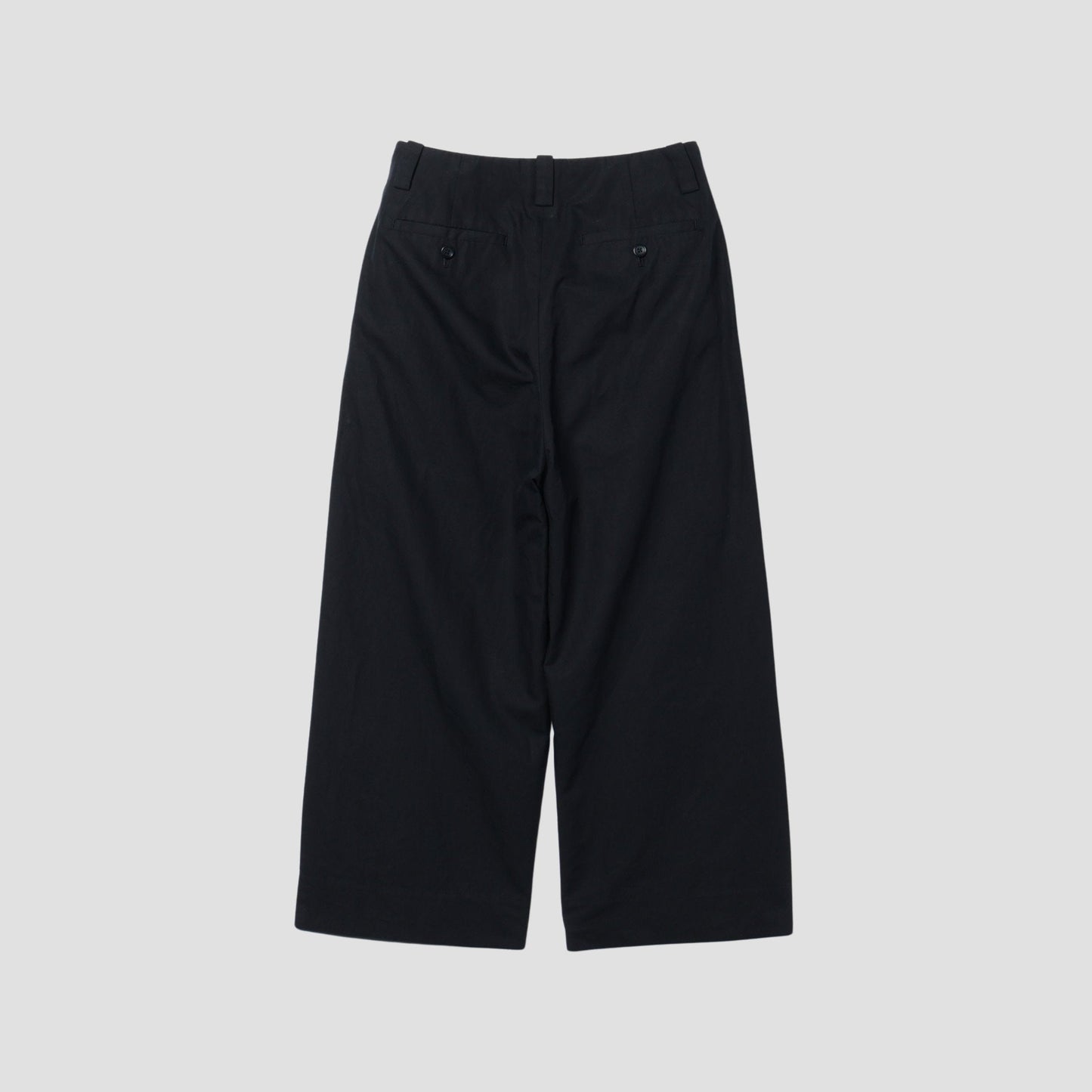 PLAIN WEAVE COTTON LINEN TROUSERS
