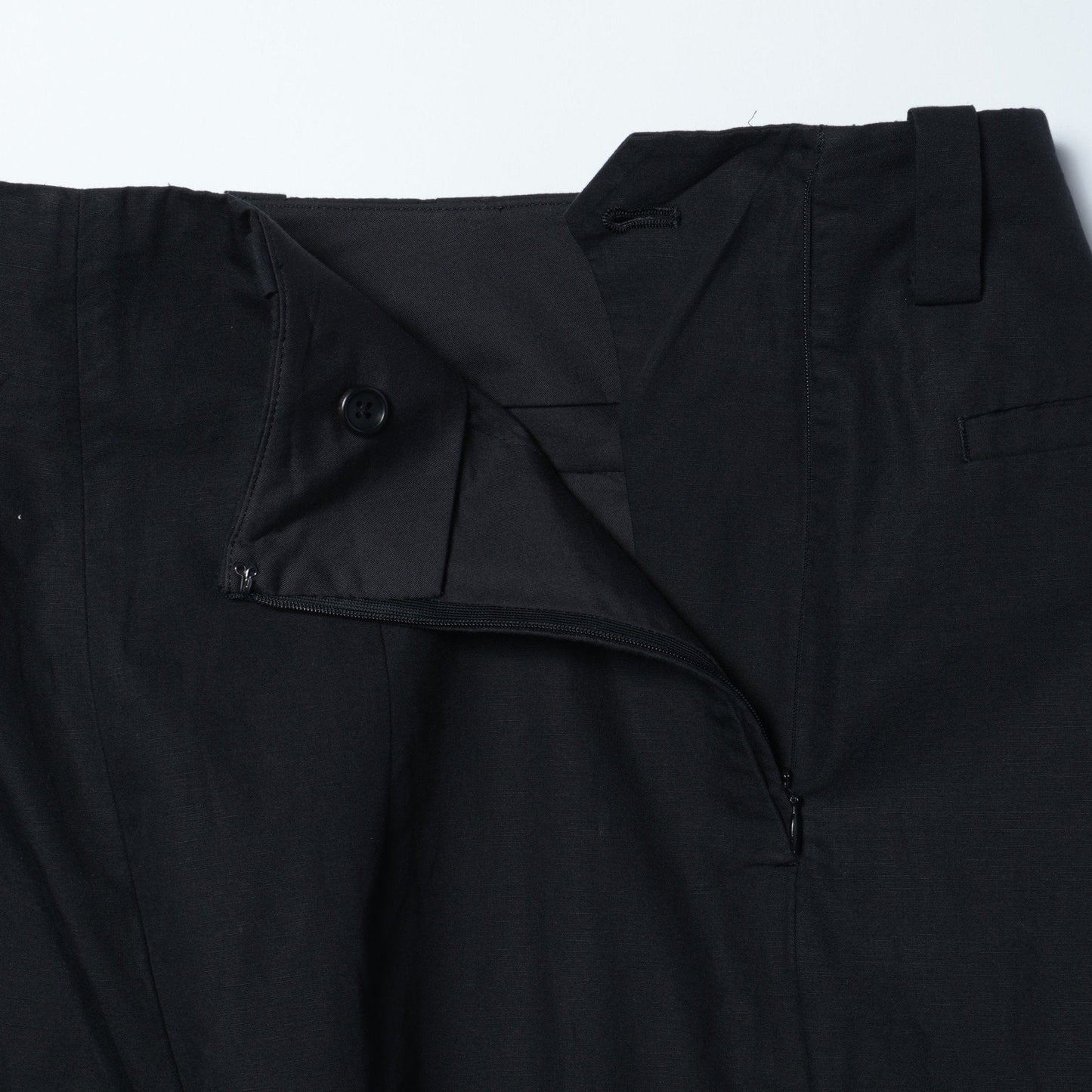 PLAIN WEAVE COTTON LINEN TROUSERS