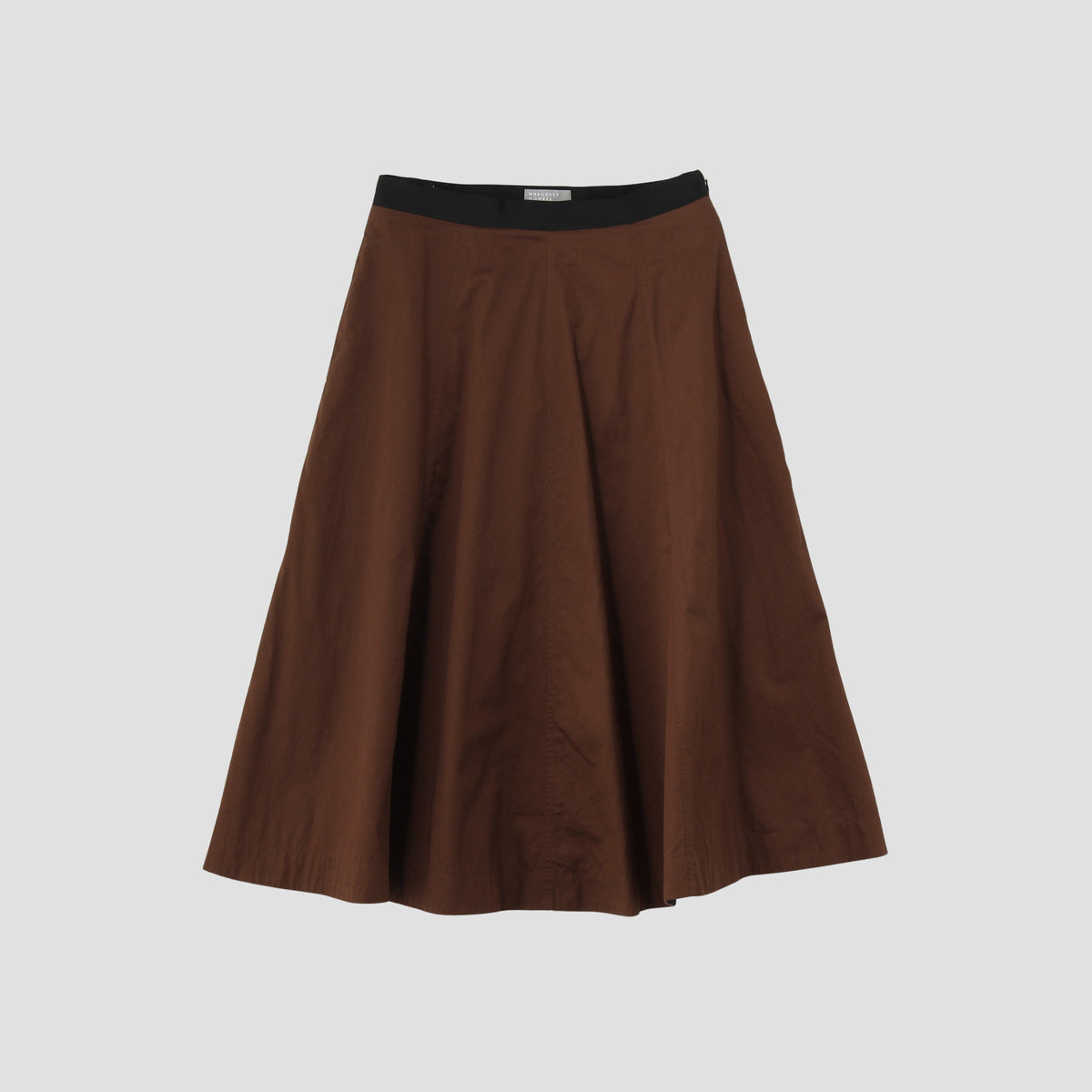 WASHED COTTON SATIN SKIRT