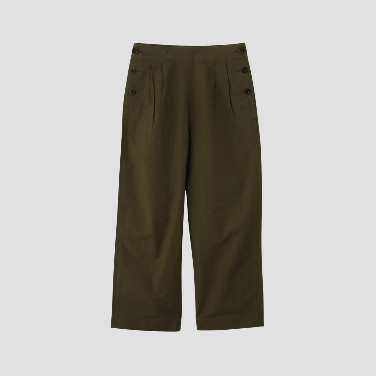 DENSE COTTON POPLIN TROUSERS