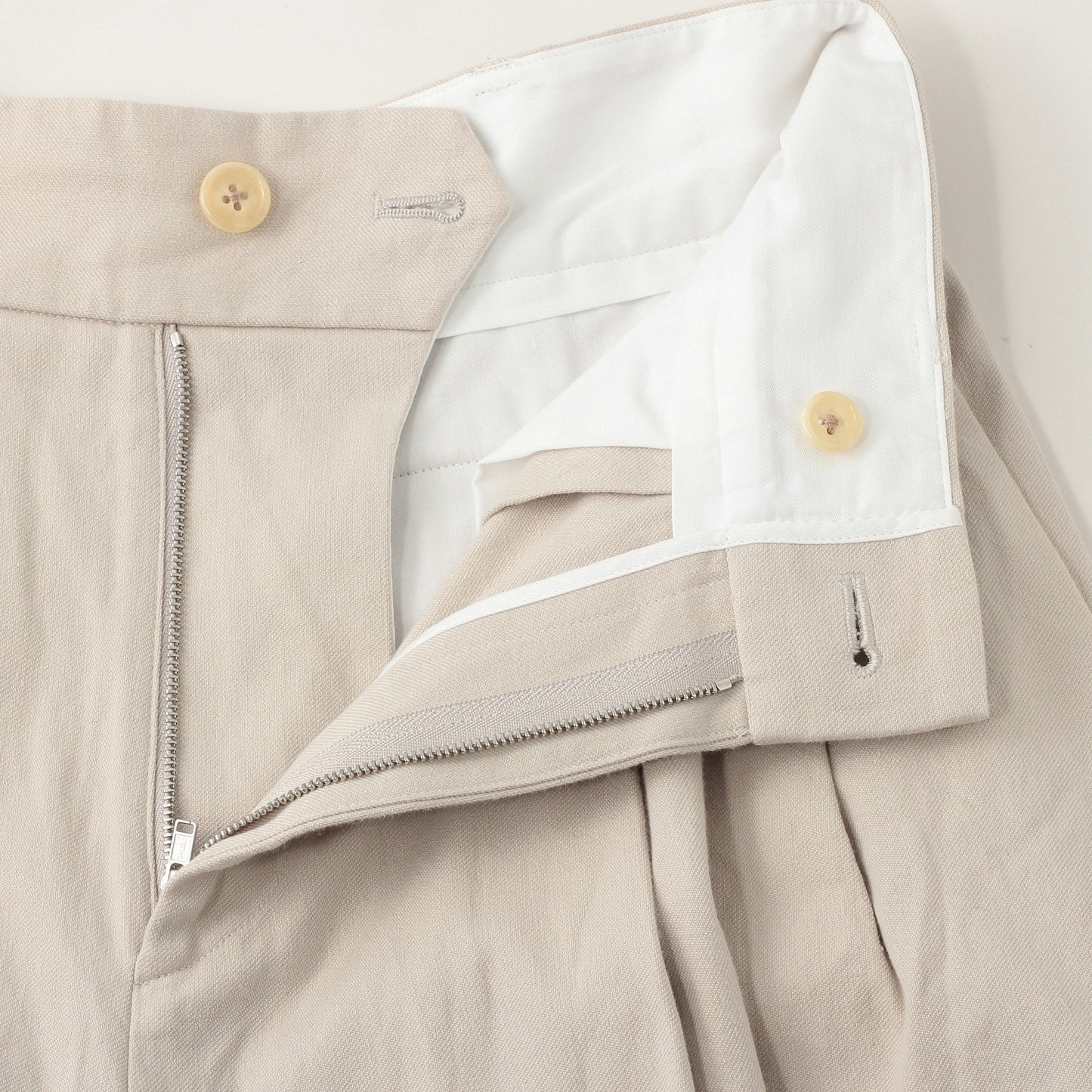 YARN DYE HEAVY COTTON TWILL TROUSERS
