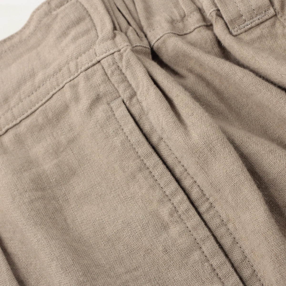 FADED LINEN COTTON PLAINWEAVE TROUSERS