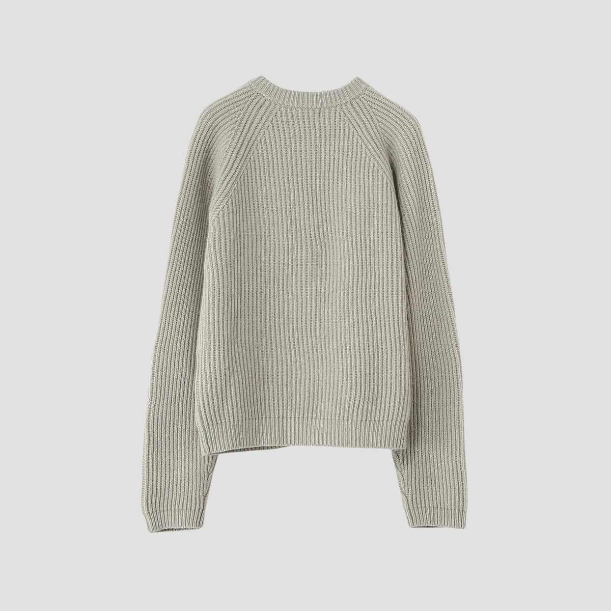 WOOL CAMEL RIB CARDIGAN KNIT