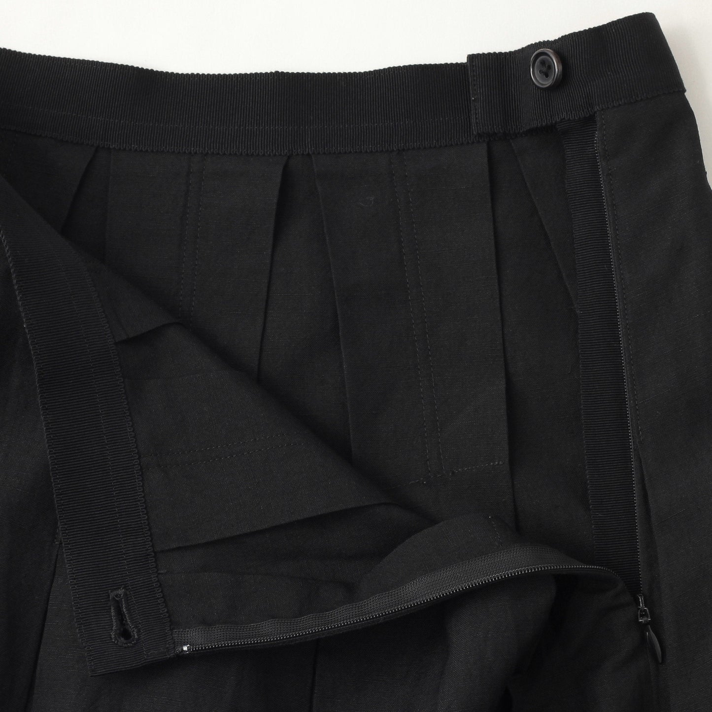 WOOL LINEN POPLIN SKIRT