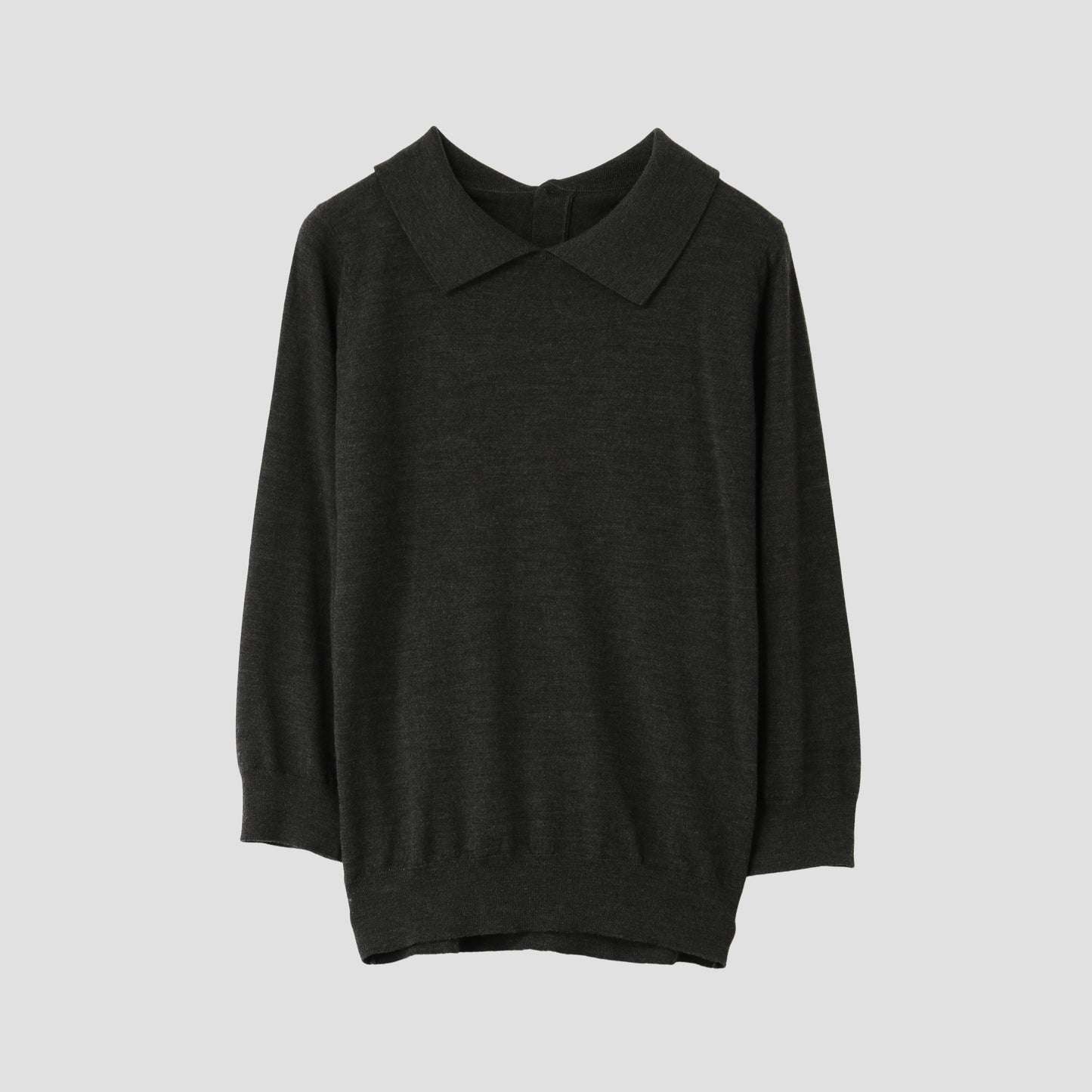 FINE MERINO POLO COLLAR JUMPER KNIT