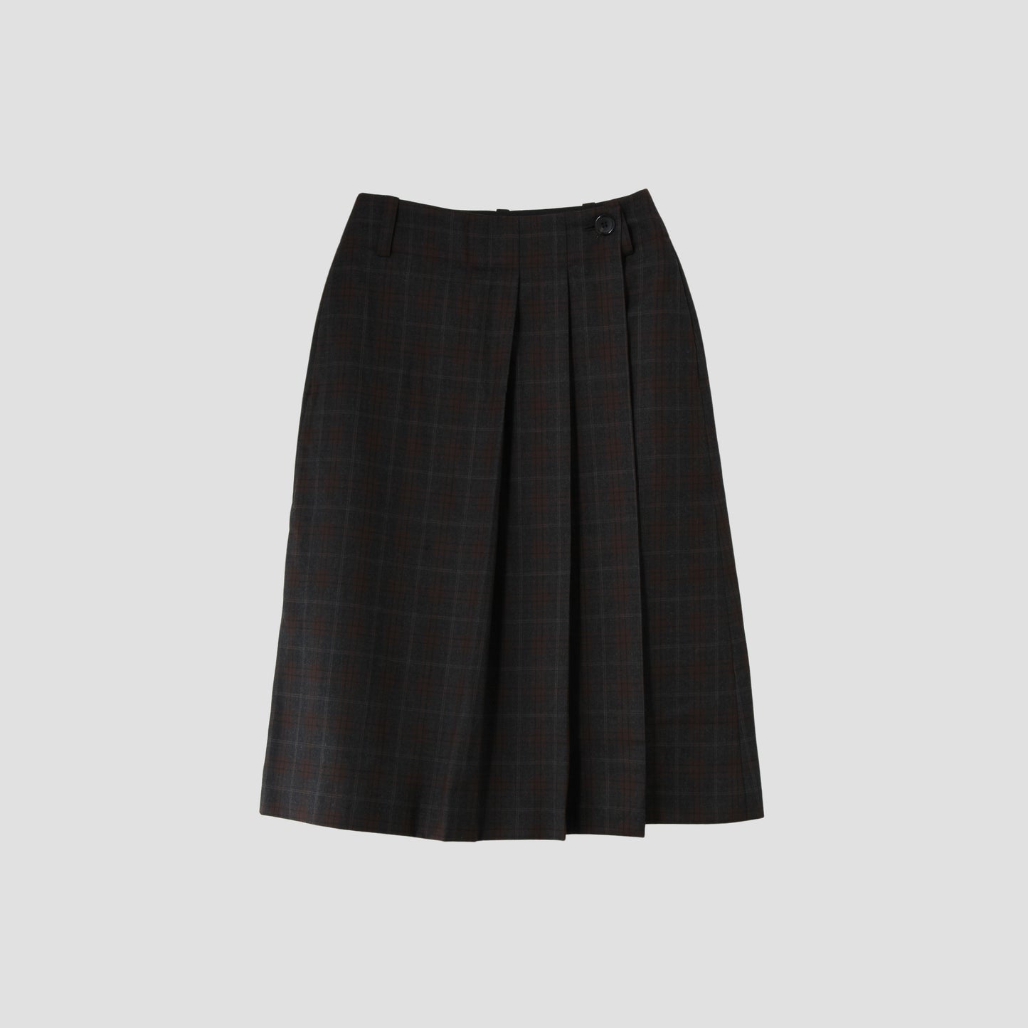 PLAID WOOL SKIRT