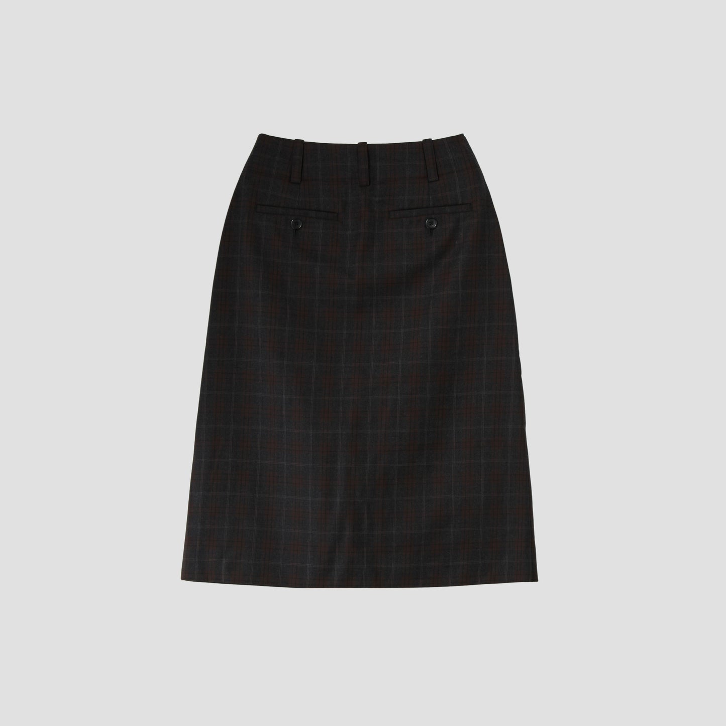 PLAID WOOL SKIRT