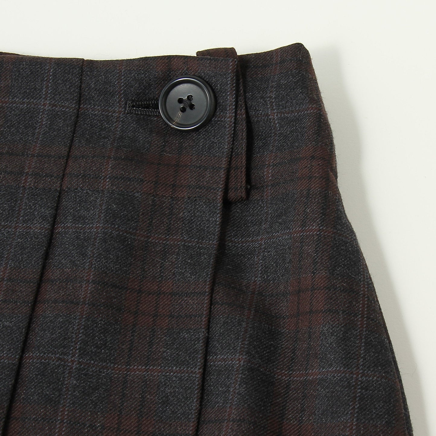 PLAID WOOL SKIRT