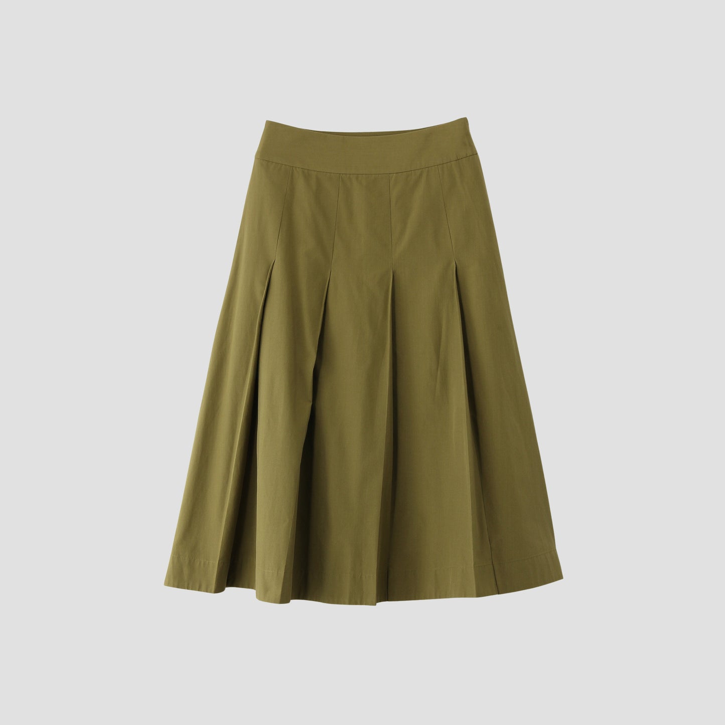 SILK COTTON POPLIN SKIRT