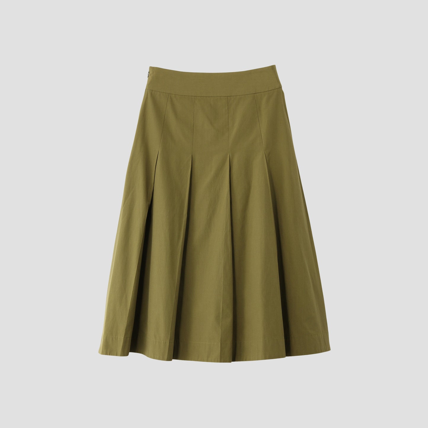 SILK COTTON POPLIN SKIRT