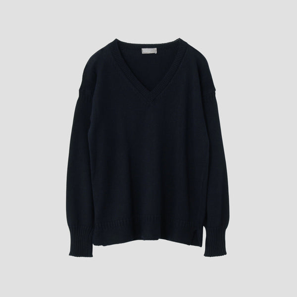 V NECK GUERNSEY KNIT