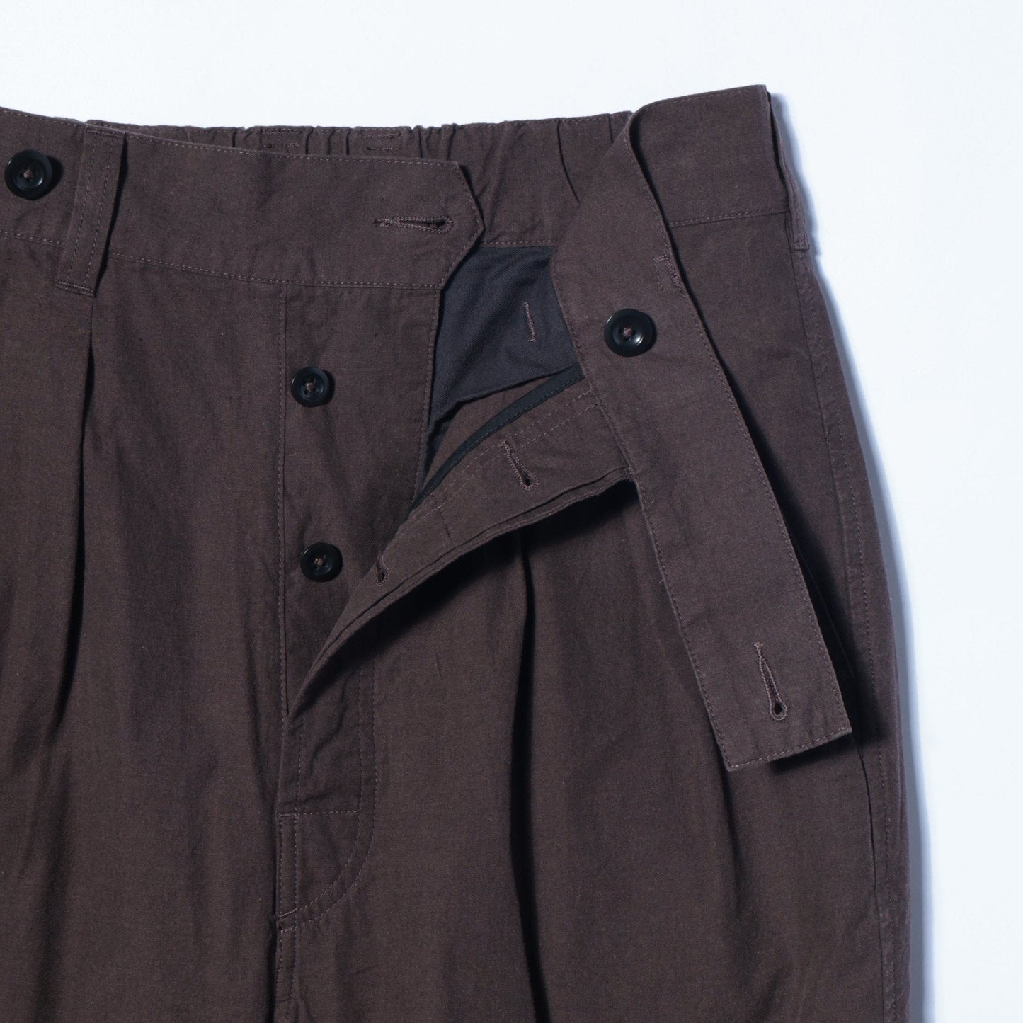 OVERDYE MELANGE COTTON LINEN TROUSERS