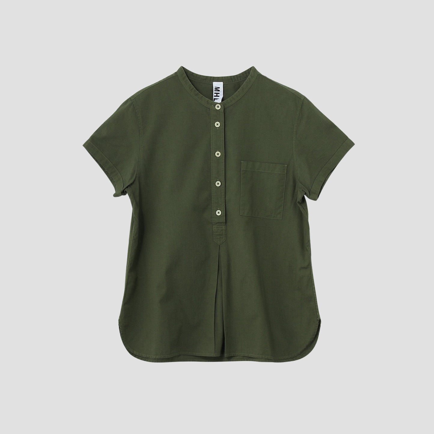 GARMENT DYE COTTON LINEN  SHIRT