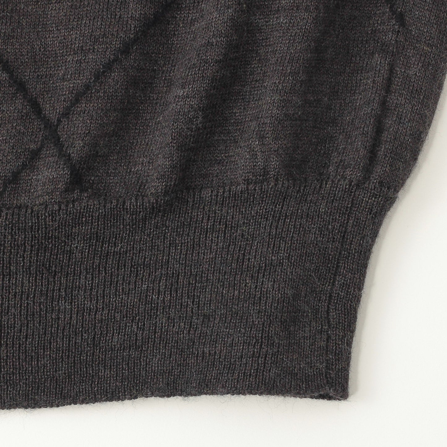 WOOL LINEN ARGYLE KNIT