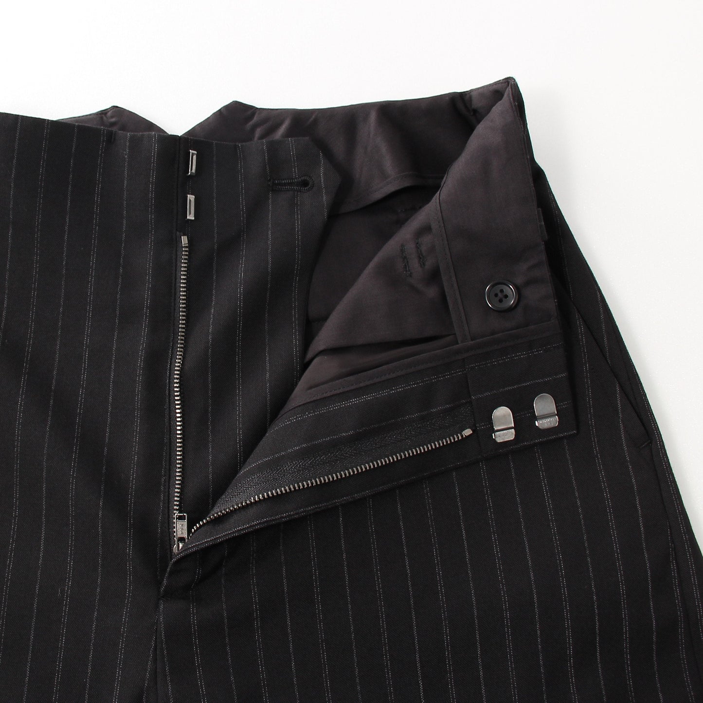 STRIPE WOOL PLAINWEAVE TROUSERS