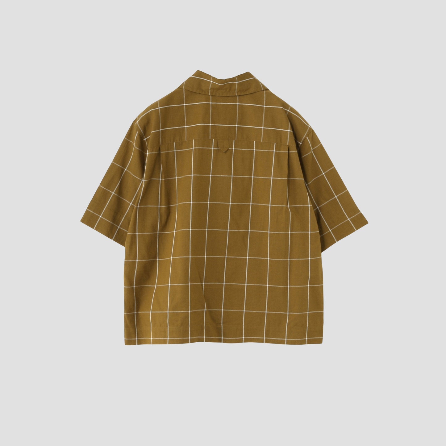WINDOWPANE CHECK COTTON LINEN SHIRT