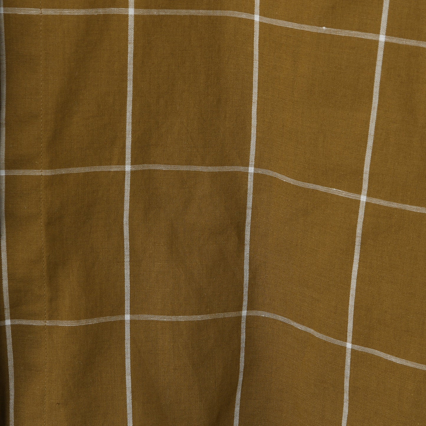 WINDOWPANE CHECK COTTON LINEN SHIRT