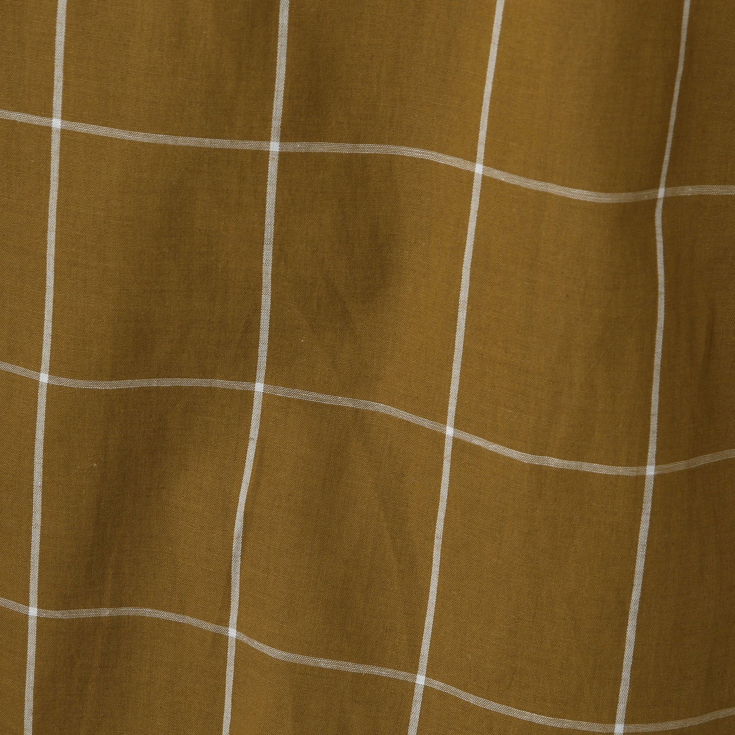 WINDOWPANE CHECK COTTON LINEN SHIRT