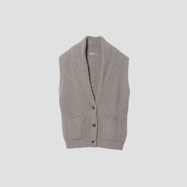 CHUNKY RIB WAISTCOAT KNIT