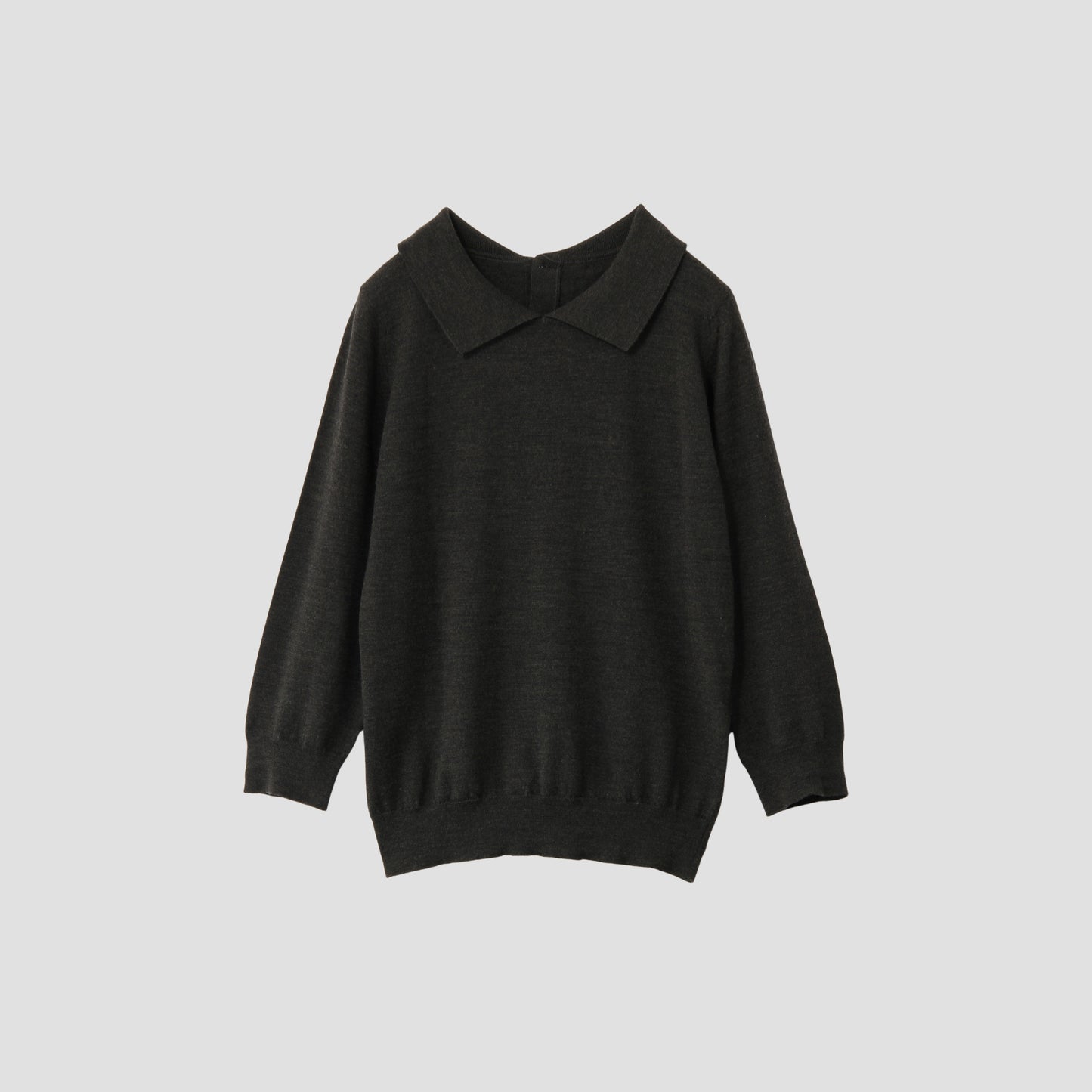 FINE MERINO POLO COLLAR JUMPER KNIT