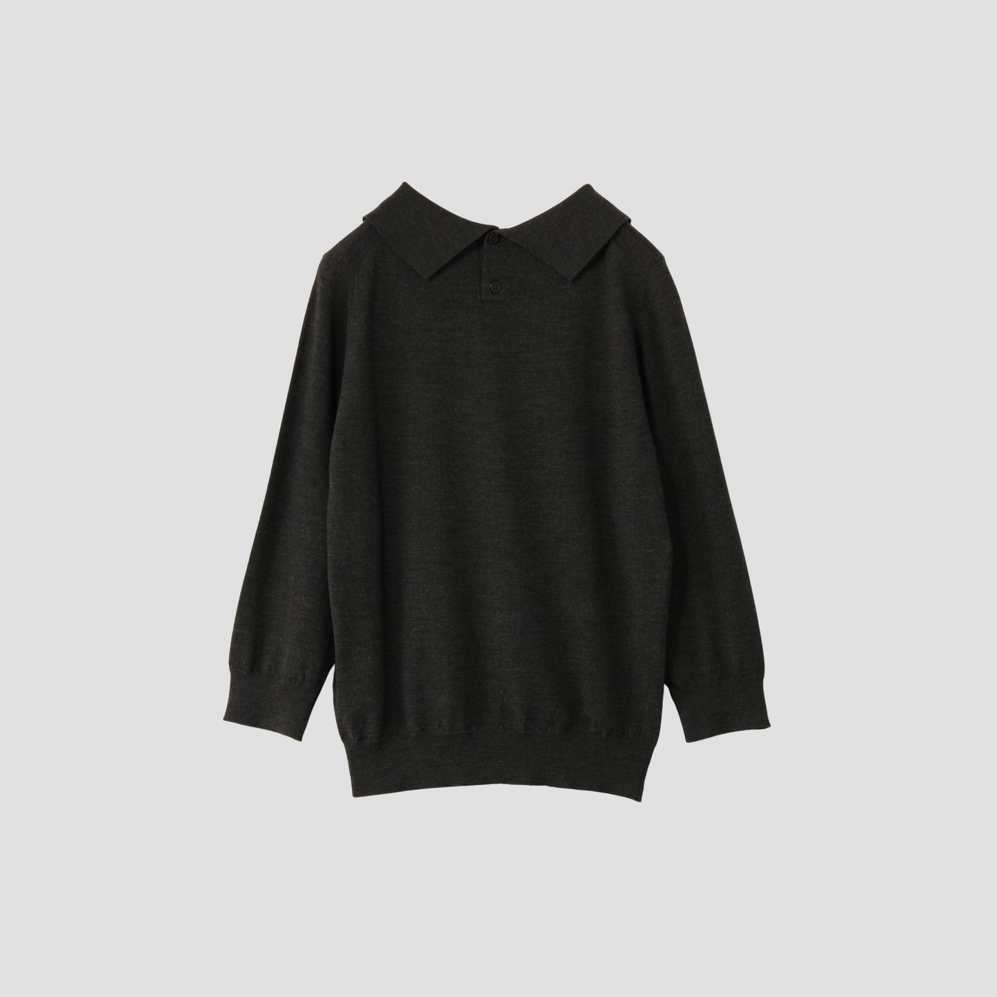 FINE MERINO POLO COLLAR JUMPER KNIT