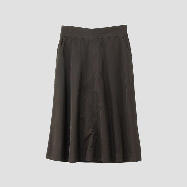 GLAZED COTTON CUPRA SKIRT