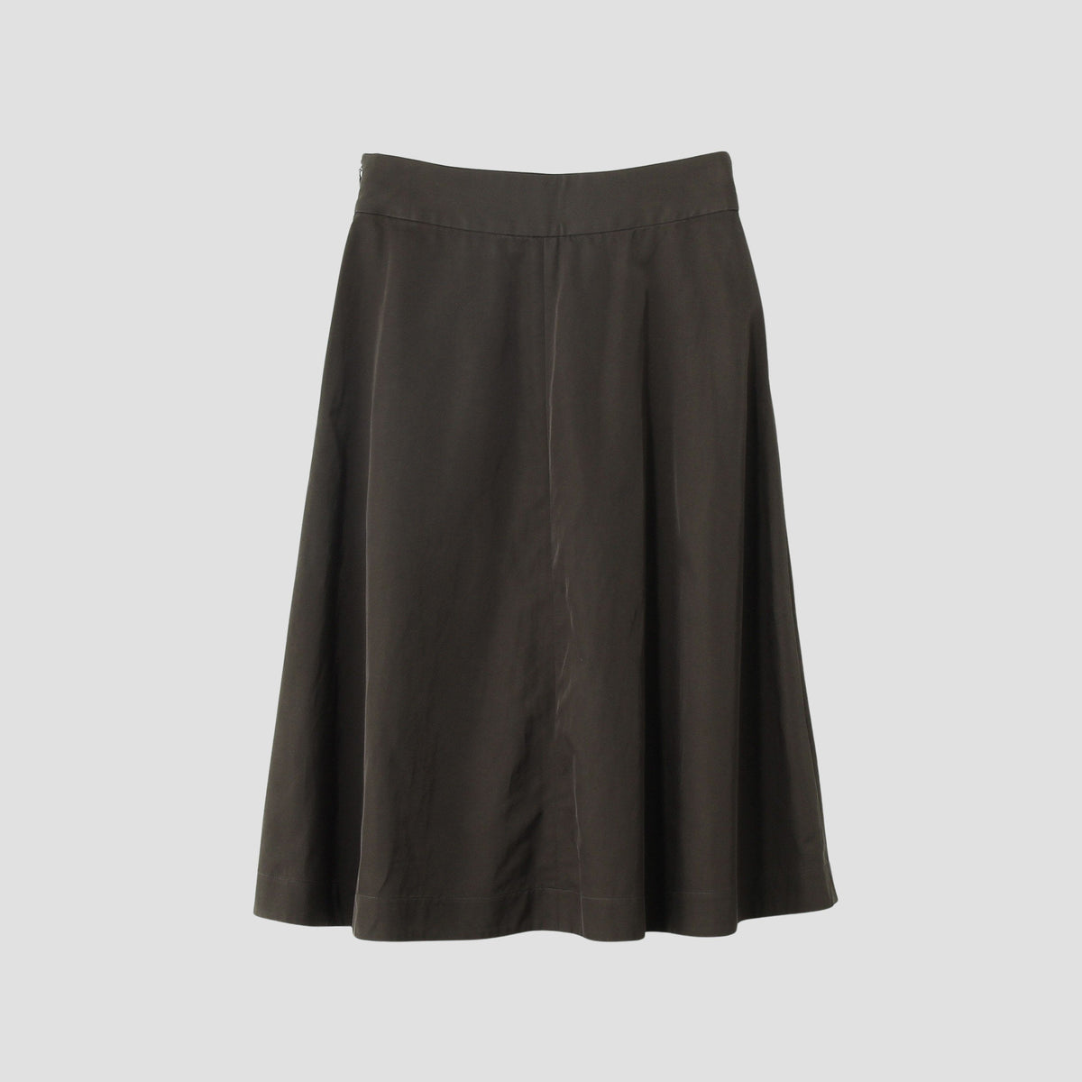 GLAZED COTTON CUPRA SKIRT