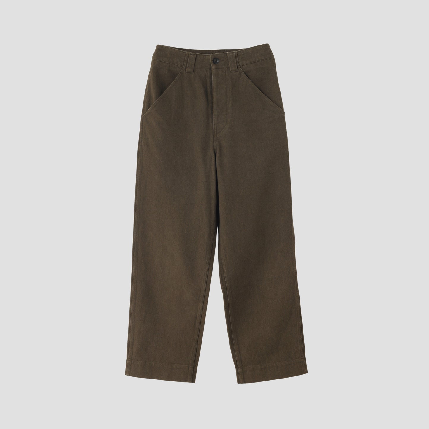 WORN LINEN COTTON DRILL TROUSERS