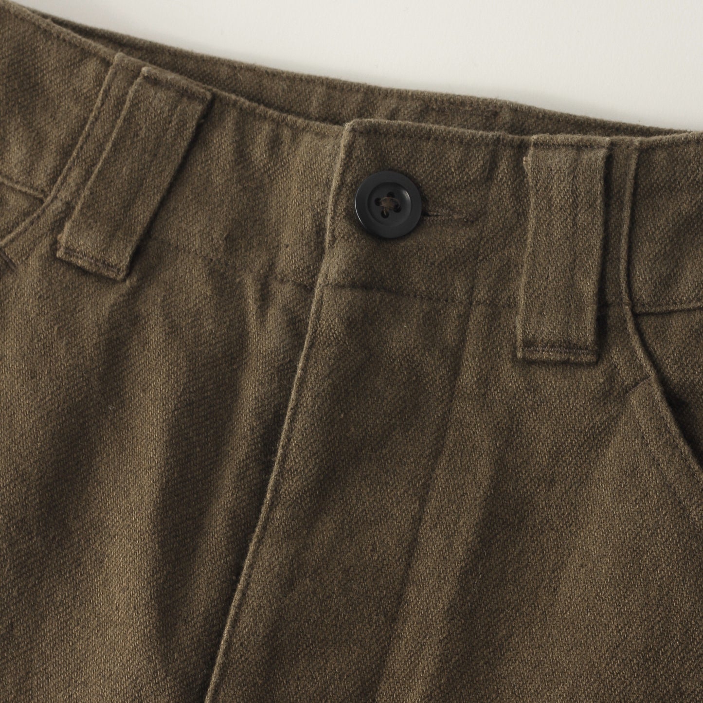 WORN LINEN COTTON DRILL TROUSERS